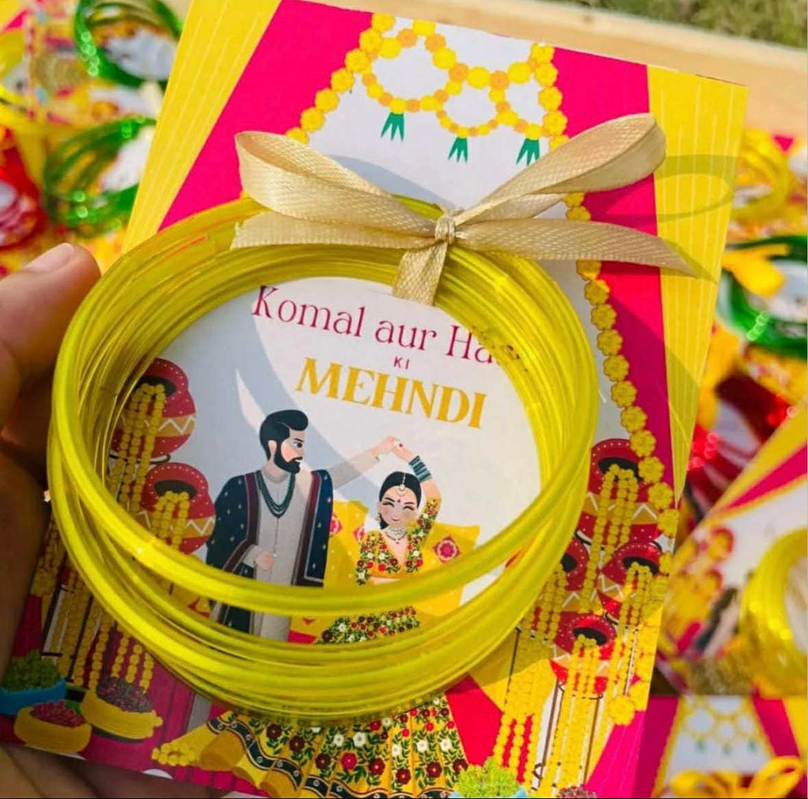 Colorful Bangles with Custom card