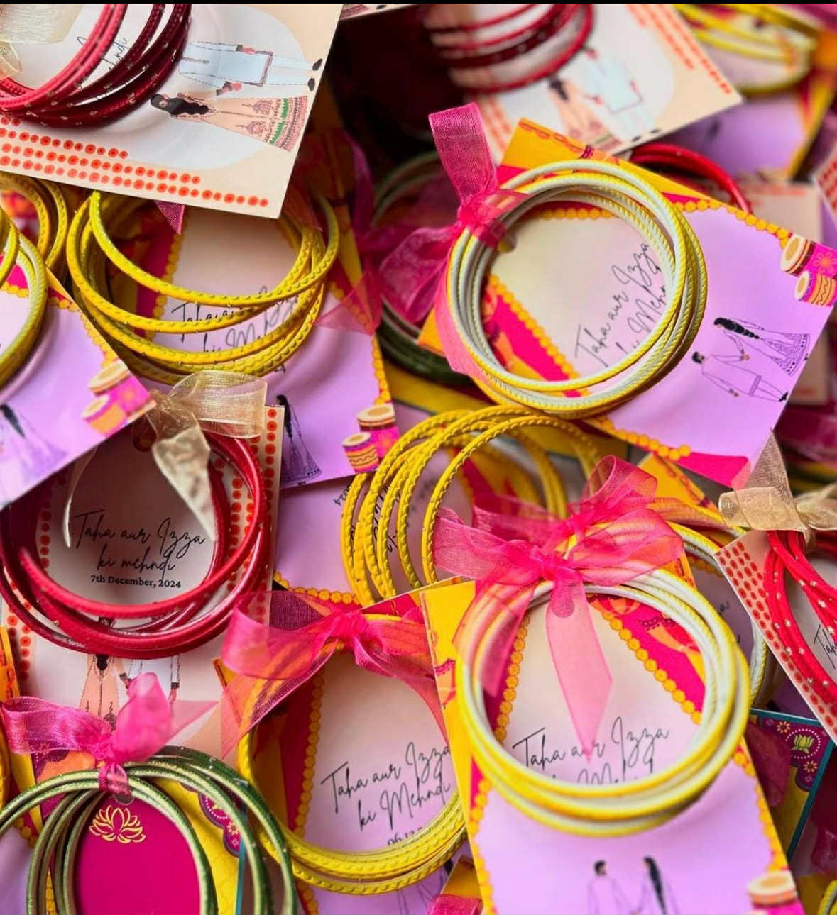 Colorful Bangles with Custom card