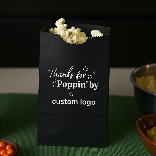 🎉 Custom Popcorn Favor Bags (50/100/150+) Pcs