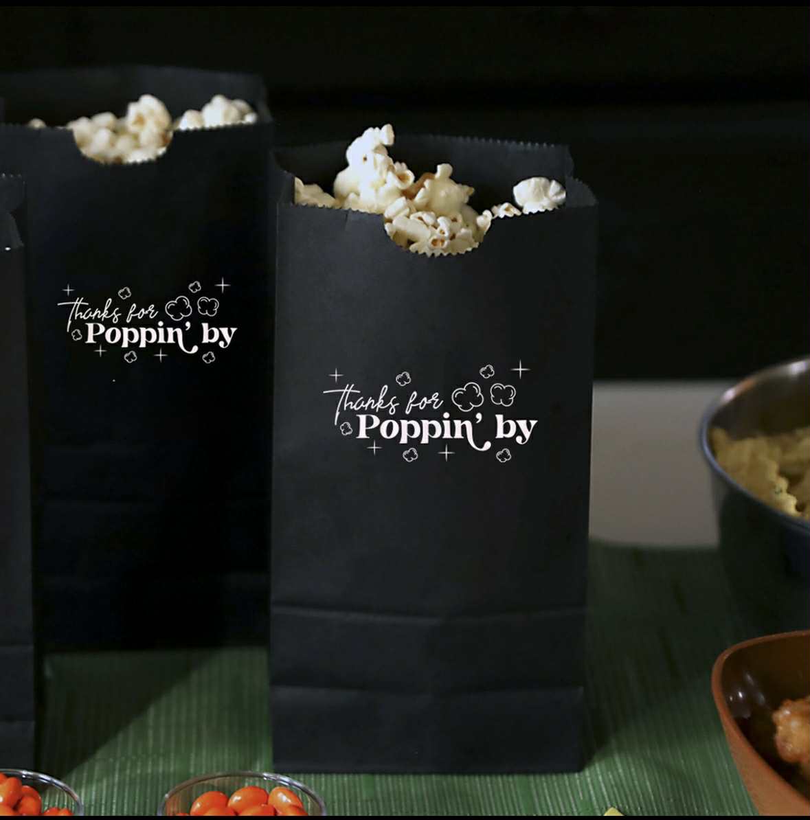 🎉 Custom Popcorn Favor Bags (50/100/150+) Pcs